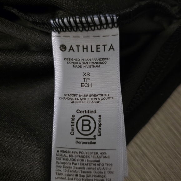 Athleta Black 1/4 Zip Up Jacket Xs - Picture 7 of 7
